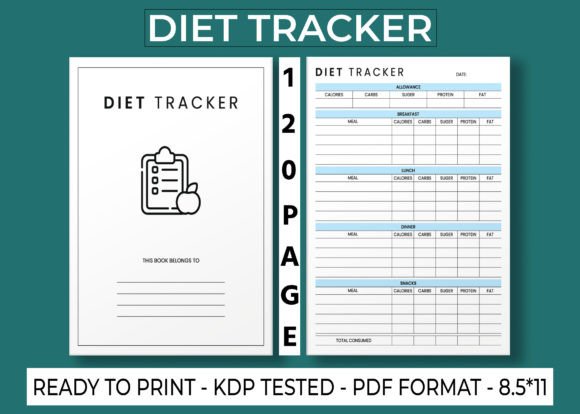 Diet Tracker KDP Interior: Ready-to-Publish Journal Design