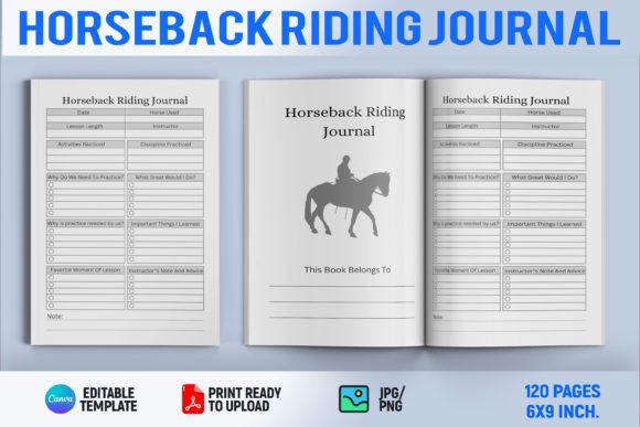 Horseback Riding Journal KDP Interior