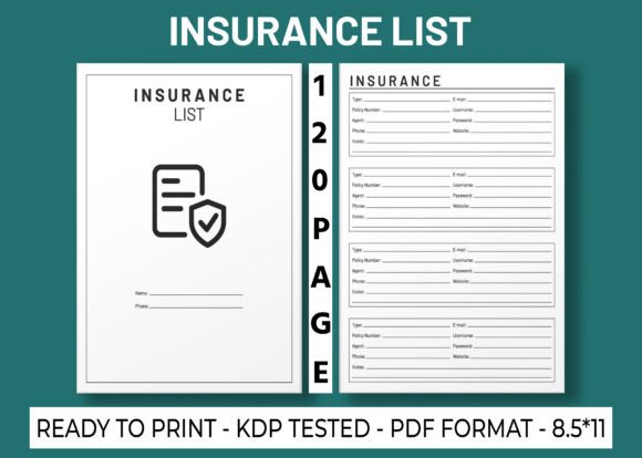 Insurance List KDP Interior: Your Ready-to-Upload Solution